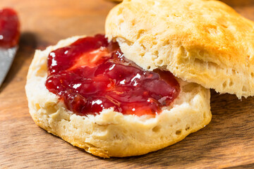 Buttery Buttermilk Biscuits and Strawberry Jam