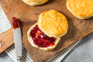 Buttery Buttermilk Biscuits and Strawberry Jam
