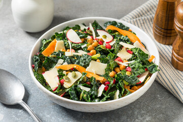 Healthy Homemade Fresh Kale Salad