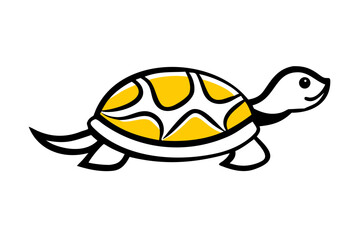 A playful cartoon illustration of a turtle, a fun and unique vector design icon