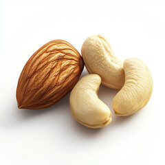 An almond and a cashew,