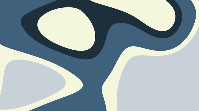 Blue Bloom Abstract animation of dynamic shapes evolving in blue, beige and gray tones creating a fluid backdrop