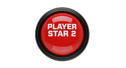 Red Arcade Button with Player Start 2 Text
