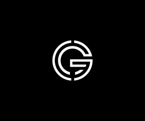 letter g cg gc modern clean logo