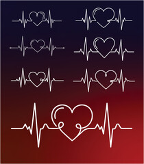 Obraz premium Heartbeat monitor displaying a vibrant cardiogram line, symbolizing health, love, and the rhythm of life