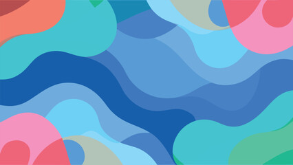 Colorful abstract fluid shapes background modern graphic design elements transparency