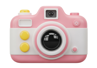 Cute Pink Toy Camera for Kids Photography
