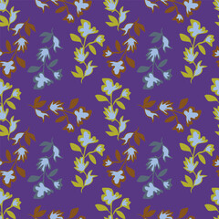 Seamless beautiful vintage flower pattern textile design