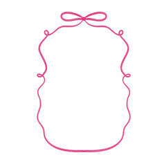 Pink Ribbon Frame with Swirls
