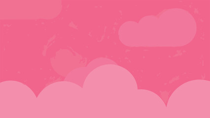 Playful pink cloud vector illustration with texture suitable for backgrounds and design projects