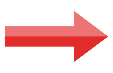 Red shiny 3d arrow transparent background