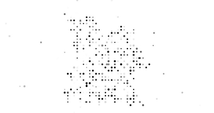 Color Circle Silhouette of Angola Map