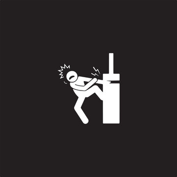 Person trapped in industrial machine vector