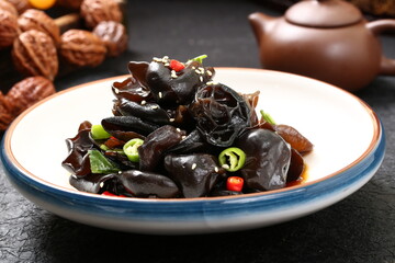 Chinese cuisine, Cantonese cuisine, cold mixed fungus