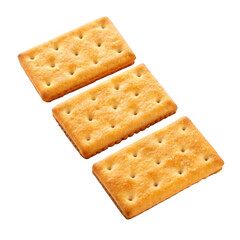 3d realistic stacked crackers on black background