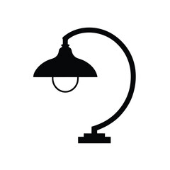 Black lamp post silhouette light