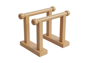 Wooden push-up bars for home fitness training
