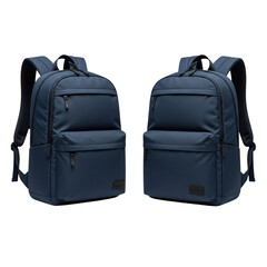 Two navy backpacks, perfect for school, travel