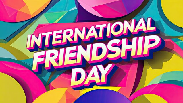 Colorful International Friendship Day Digital Art Graphic