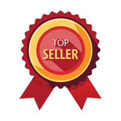 Top Seller Award Ribbon Badge Illustration