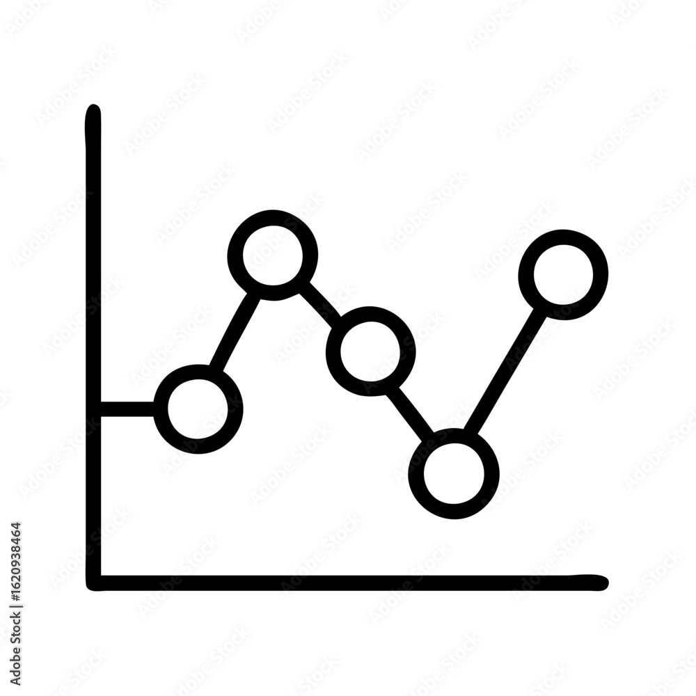 Poster stock market graph line chart showing financial data analysis and business performance trend line gr