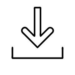 Download icon vector illustration, download button, download symbol, download sign, file download icon
