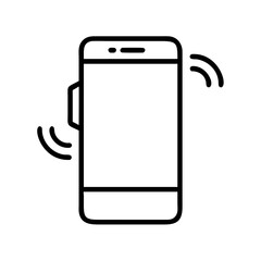 Vibrating mobile phone icon vector illustration smartphone vibration mode alert symbol design element