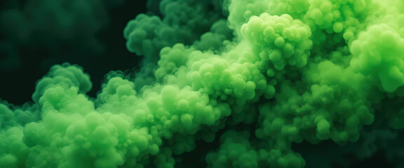 Dynamic green smoke effect abstract background digital art mysterious atmosphere close-up visual concept
