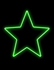 Obraz premium Neon green star graphic