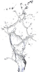 Blue water splash or wave splash isolated on transparent background png .generated ai	