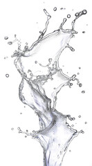 Blue water splash or wave splash isolated on transparent background png .generated ai	