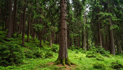 Obraz premium Lush forest scene