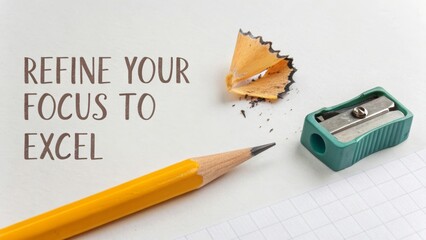 Refine Your Focus to Excel with Pencil and Sharpener on Paper