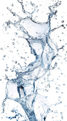 Blue water splash or wave splash isolated on transparent background png .generated ai	