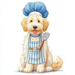 dog in chefs hat