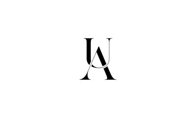 AU initial letters, monogram logo