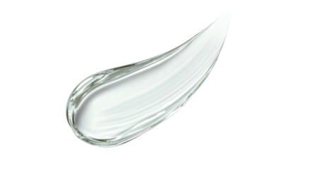 smear of gel on transparent background