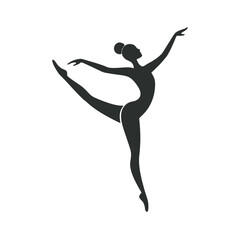 Elegant Ballerina In Pirouette Motion Silhouette © Maptahul