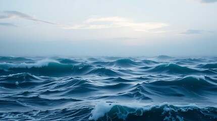 sea waves and clouds