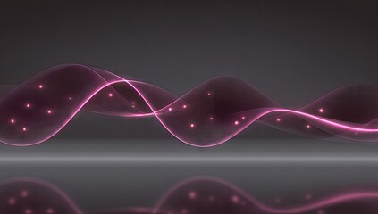 Abstract pink wavy design on a gray background.