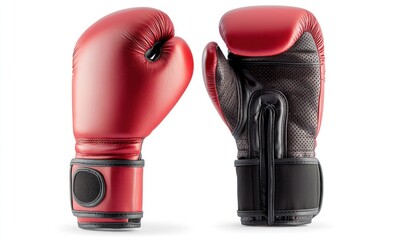 Red boxing gloves professional fight gear for training and sparring equipment