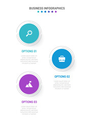 Vertical progress bar featuring 3 arrow-shaped elements, symbolizing the three stages of business strategy and progression. Clean timeline infographic design template. Vector for mobile presentation.