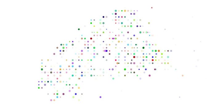 Geometric Motion of Burkina Faso Map