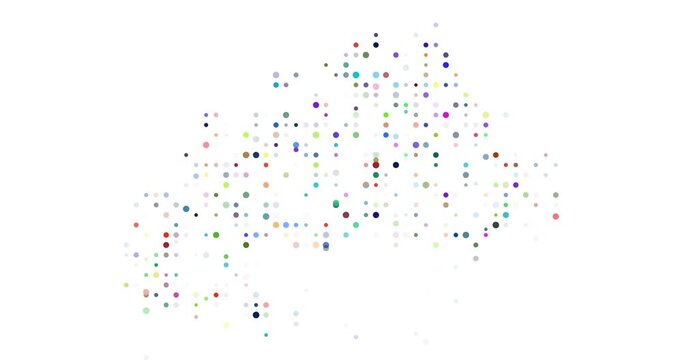 Creative Dot Pattern Burkina Faso Map