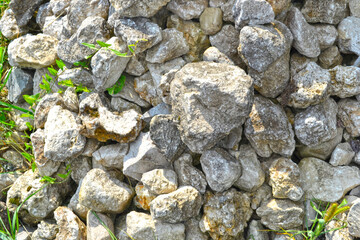 bunch of large grey boulders