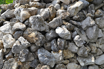 bunch of large grey boulders