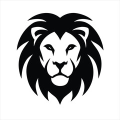 Lion head logo icon, lion face vector Illustration, on a isolated background.