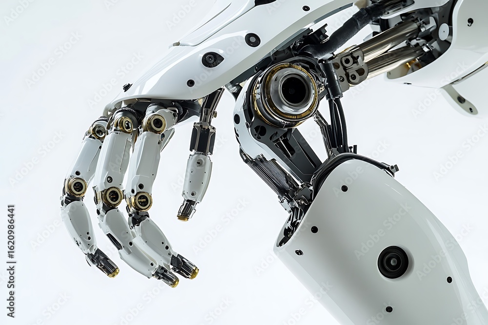 Aufkleber elegant robotic knee assembly featuring multi-axis rotation and adaptive torque boosters