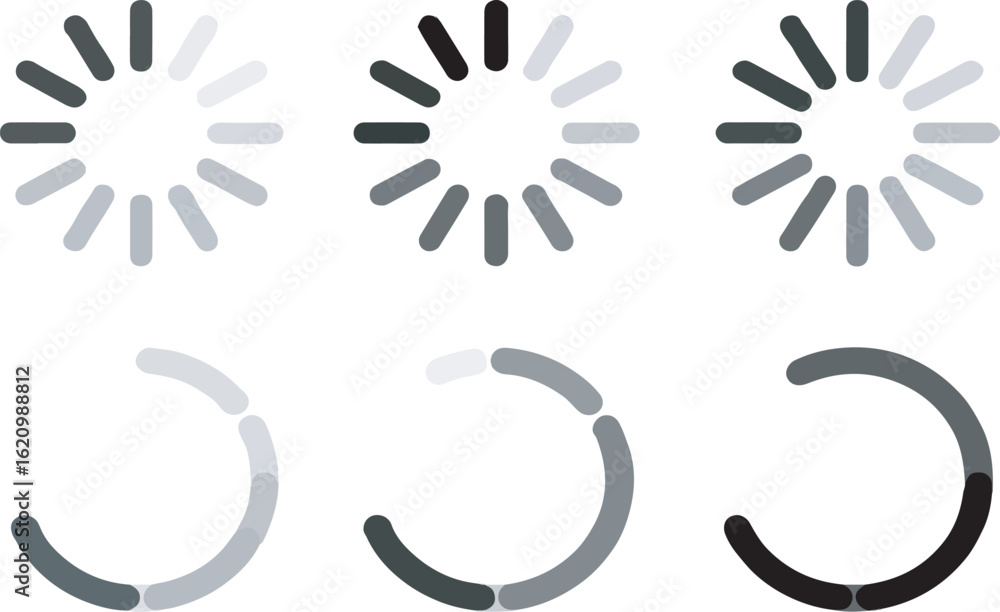 Fototapete loading spinner progress indicator waiting buffering circle process