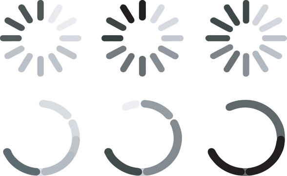 Loading spinner progress indicator waiting buffering circle process